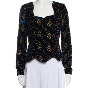 Vintage Carolina Herrera Velvet Top